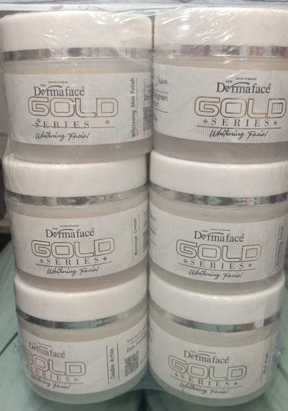 Derma Face Gold Series Whitening Facial 6 steps Whitening And Glowing Facial