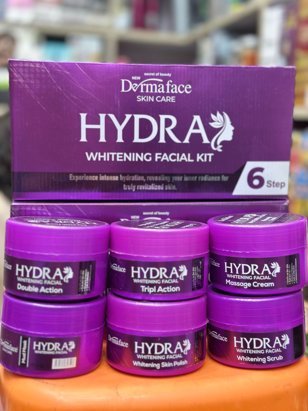 Derma Face Hydra Whitening Facial Kit 6 steps Whitening And Glowing Facial