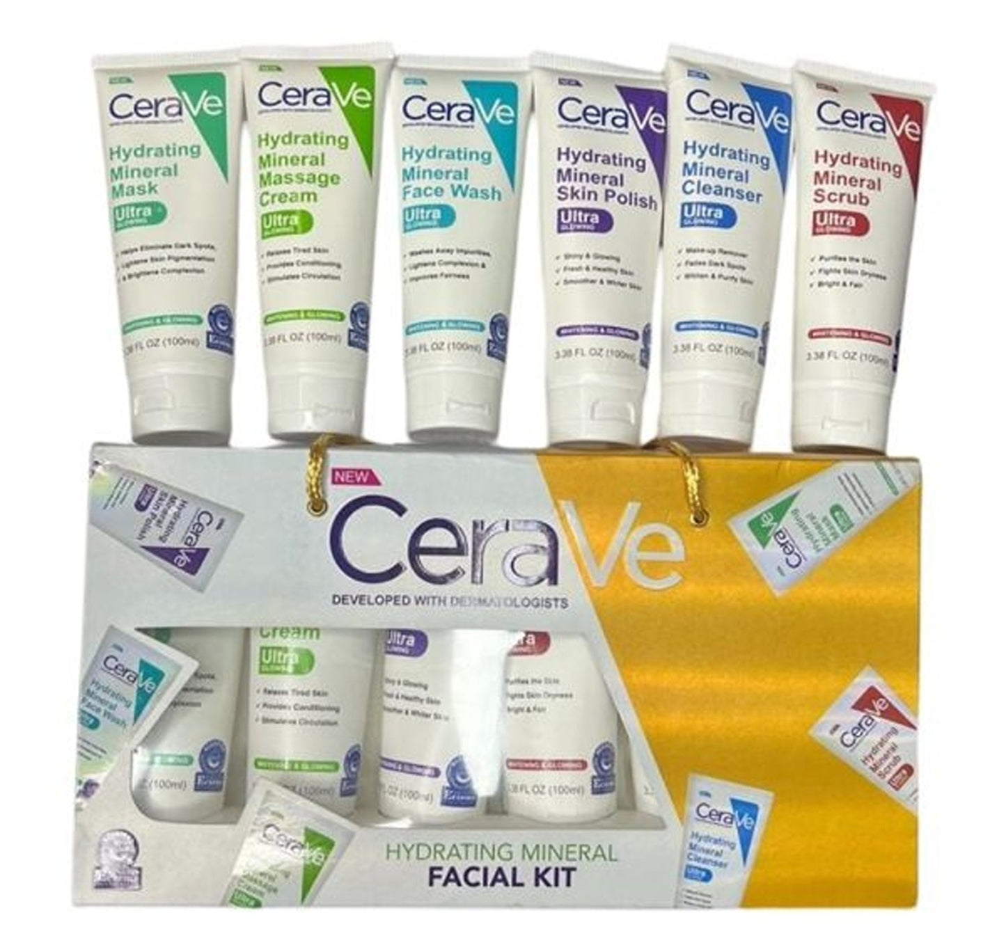 Pack of 06 CeraVe Hydrating Mineral Facial Kit 100ml | Best Quality