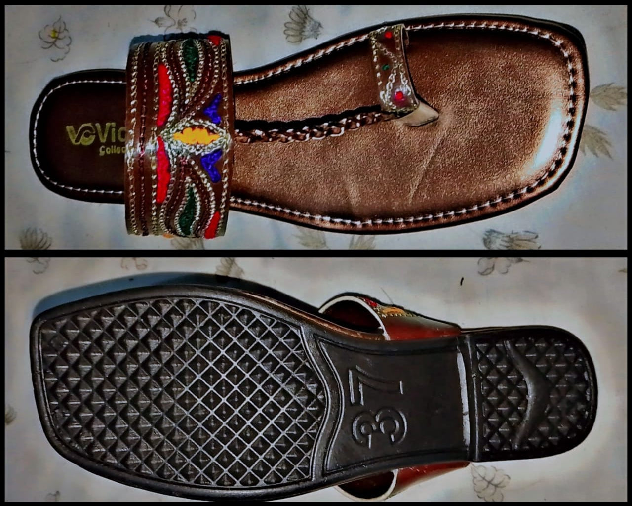 Kolhapuri Slipper Design No. 25-81 Timeless Brown Traditional Footwear (With Box