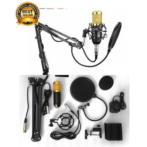Professional Condenser Microphone - Podcast Mic Set Condenser Microphone With Rechargeable Auxiliary