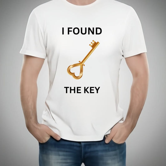 The Key &amp; My Heart Style White T-Shirt - Key &amp; Heart
