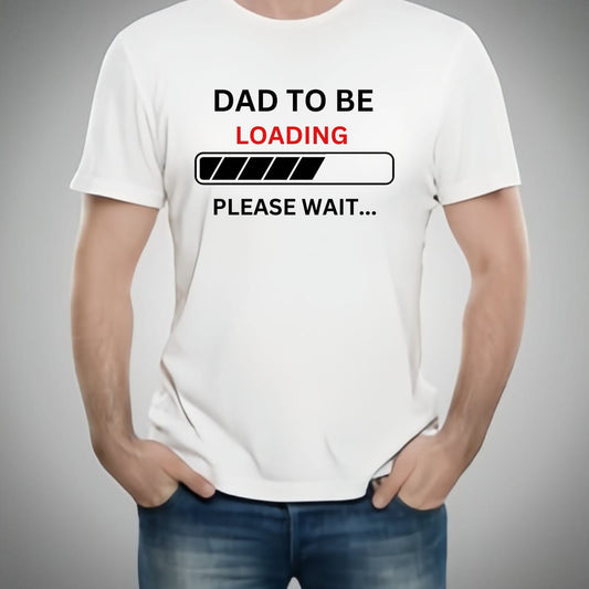 Dad to Be &amp; Mom to Be Style White T-Shirt - Key