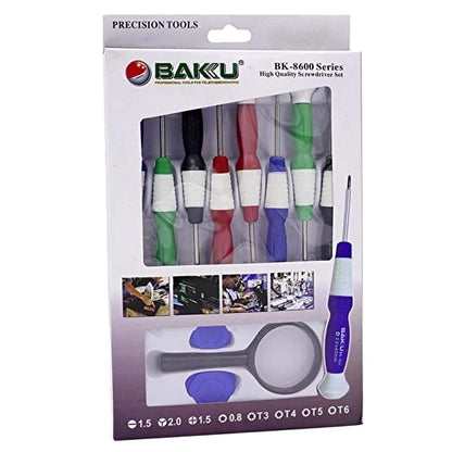 Baku 11 Pcs BK- 8600 Stainless Steel Precision Screwdriver Tool Kit Set