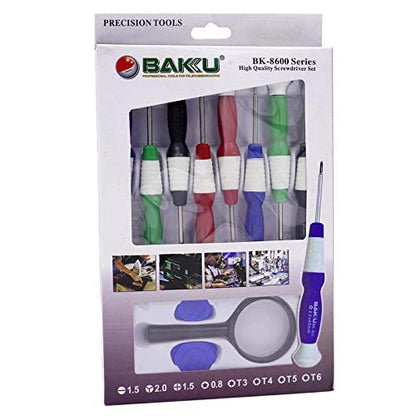 Baku 11 Pcs BK- 8600 Stainless Steel Precision Screwdriver Tool Kit Set