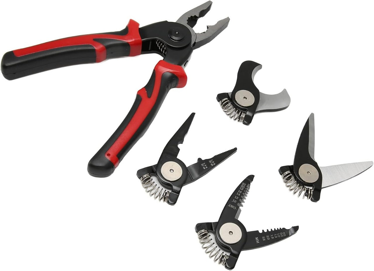 5 in 1 Portable Tool Steel Wire Cutters, 5 Replaceable Heads, Anti