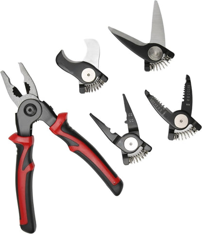 5 in 1 Portable Tool Steel Wire Cutters, 5 Replaceable Heads, Anti