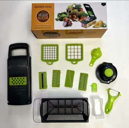 16 IN1 Mandoline Slicer Veggie Food Chopper Vegetable Cutter Tomato Carrot Grater