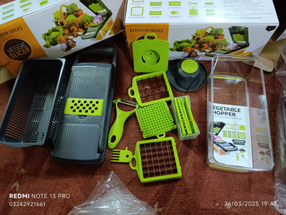 16 IN1 Mandoline Slicer Veggie Food Chopper Vegetable Cutter Tomato Carrot Grater
