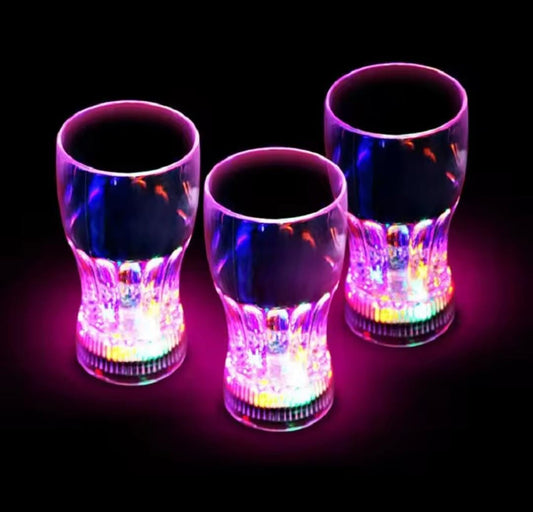 Plastic LED Flashing Cup LED Light up Beer Cup Water Hanging Glass