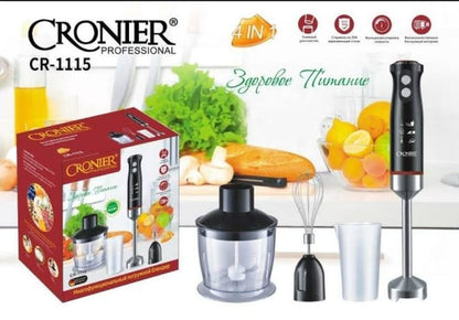 CRONIER Professional 4-in-1 Hand Blender Set | Chopper, Blender, Coffee &amp; Egg