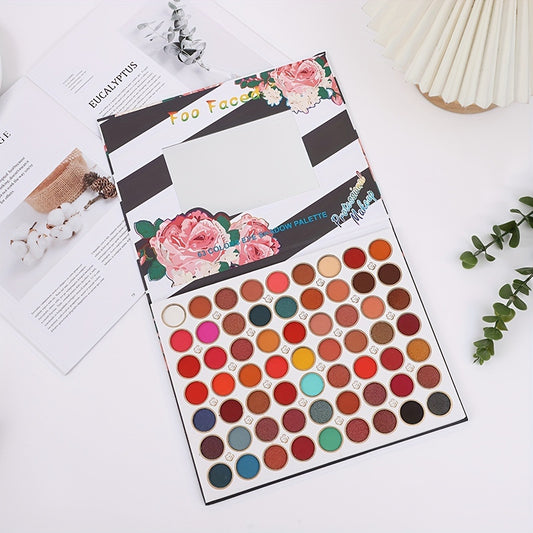 Foo Face 63-Color Eyeshadow Palette Matte, Shimmer &amp; Glitter Shades for