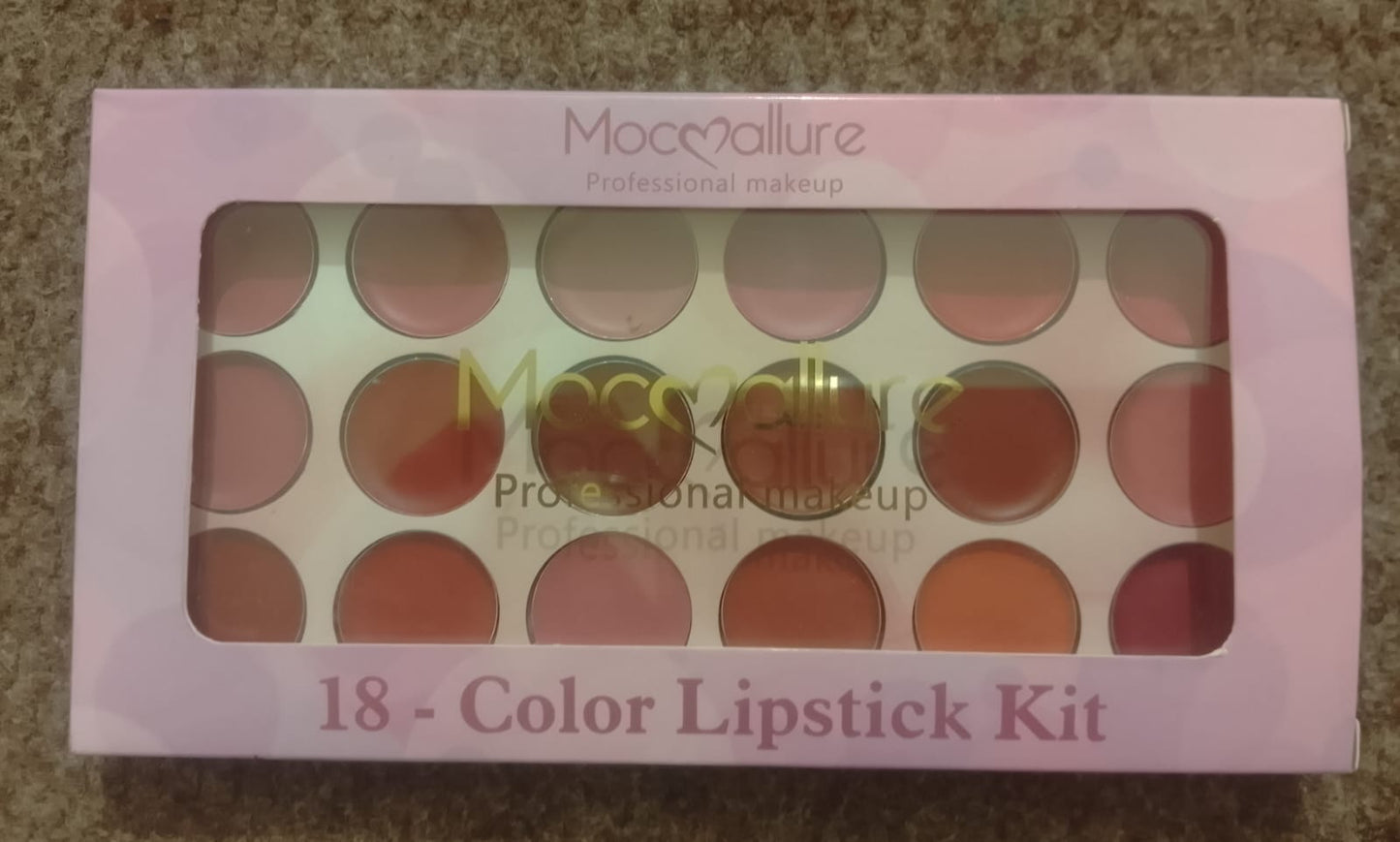 Moccallure Professional 18-Colors Lipstick Kit Long-Lasting, Hydrating &amp; Compact | Unisex