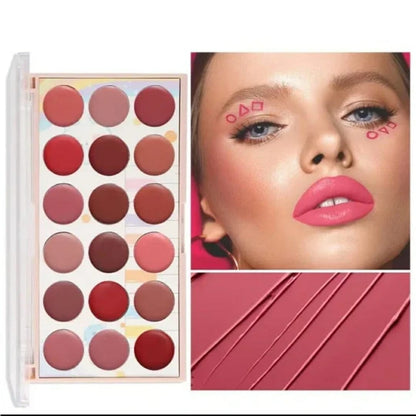 Moccallure Professional 18-Colors Lipstick Kit Long-Lasting, Hydrating &amp; Compact | Unisex