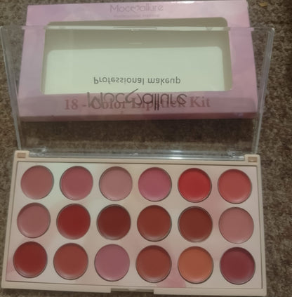 Moccallure Professional 18-Colors Lipstick Kit Long-Lasting, Hydrating &amp; Compact | Unisex