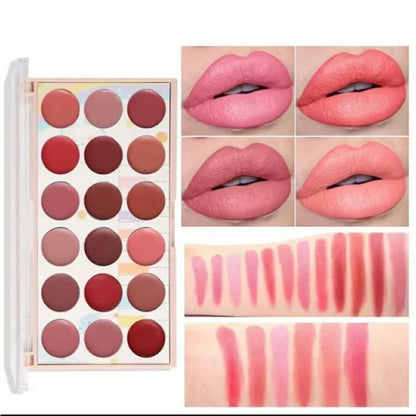 Moccallure Professional 18-Colors Lipstick Kit Long-Lasting, Hydrating &amp; Compact | Unisex