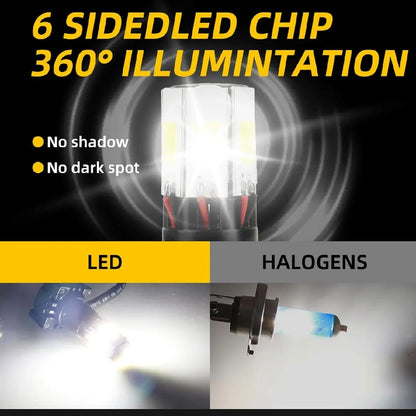 M6 LED Universal Headlight with Fan for All Bikes | universal fitting