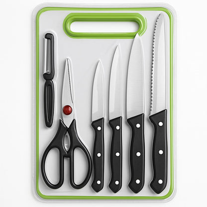 6 in 1 Stainless Steel Knives Set For meat, bread, fruits, and