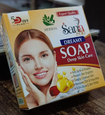 Pack of 07 - Sana Gold Magic Soap | Powerful Herbal Formula