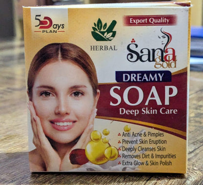Pack of 07 - Sana Gold Magic Soap | Powerful Herbal Formula
