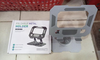 360° Rotating Metal Tablet &amp; Mobile - Adjustable, Foldable, and Portable Desk