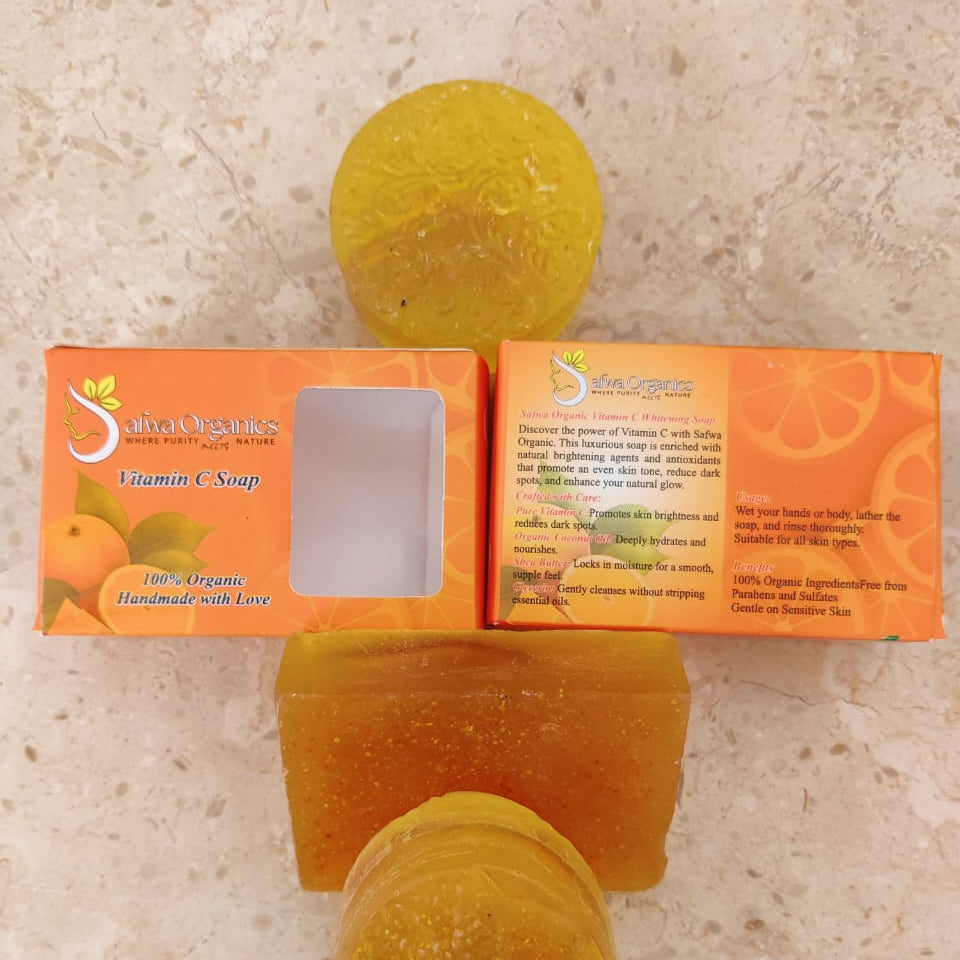 Safwa Organics Vitamin C Soap | Organic Handmade Glow Bar Soap |