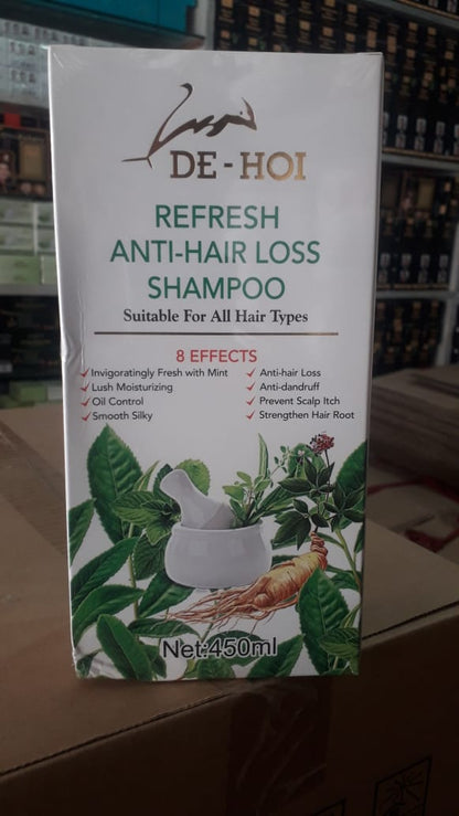 De-Hoi Refresh Anti-hair Loss Shampoo Ginger Hair Care Shampoo Helps Stop