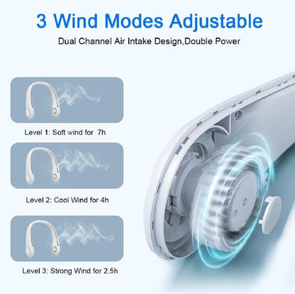 Neck Fan Portable Bladeless neck fans Portable Hanging Neck Fan Micro Cooling