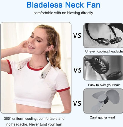 Neck Fan Portable Bladeless neck fans Portable Hanging Neck Fan Micro Cooling
