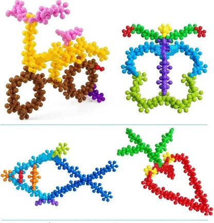 32 pcs Snowflakes Colorful Toy Building Blocks Flower-Shaped Set | Plastic colorful