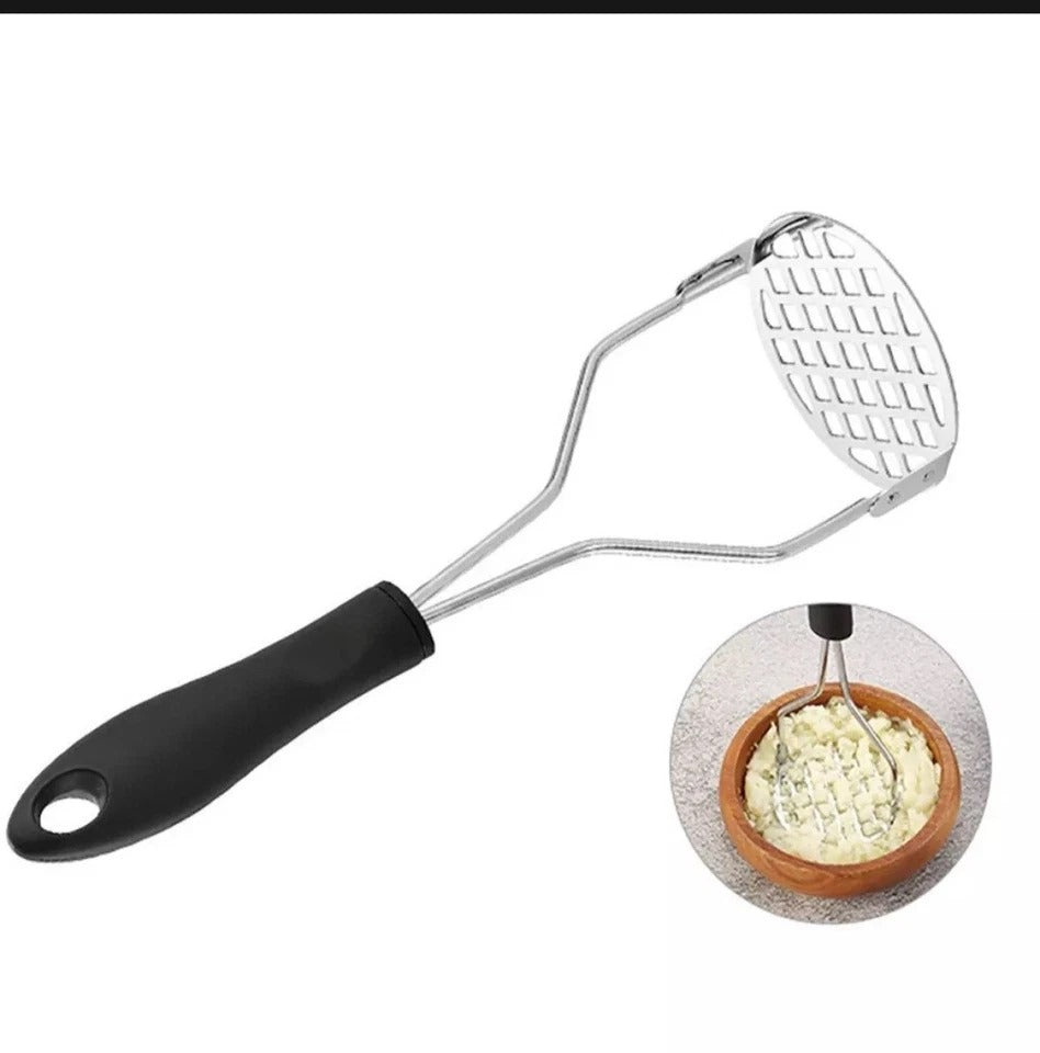 Potato Masher Stainless Steel Manual Kitchen Vegetable Ricer Fruit Banana Egg Crusher