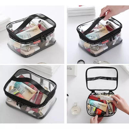 Clear Travel Makeup Bag Waterproof, Portable, and Stylish Organizer for Cosmetics