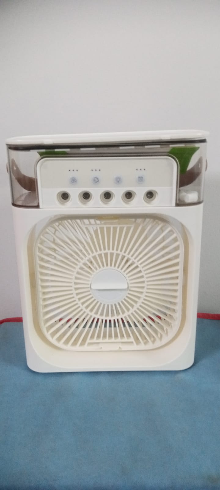 Portable Air Conditioner Fan USB Electric Fan with LED Night Light, Fine