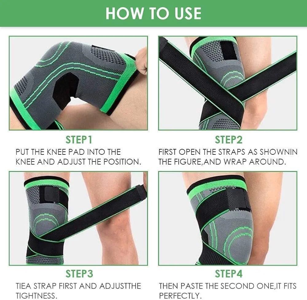 Knee Support Band for Pressure Weaving with 3D Weave Protection Against Injury