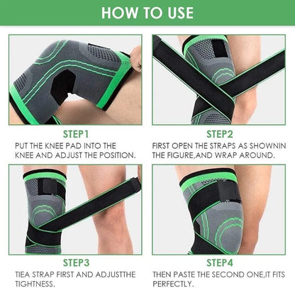 Knee Support Band for Pressure Weaving with 3D Weave Protection Against Injury