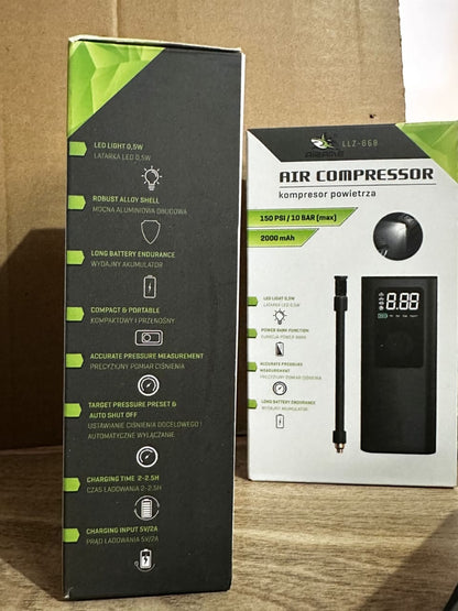 Air Compressor Wireless Electric Air Pump for Car &amp; Bike Tires