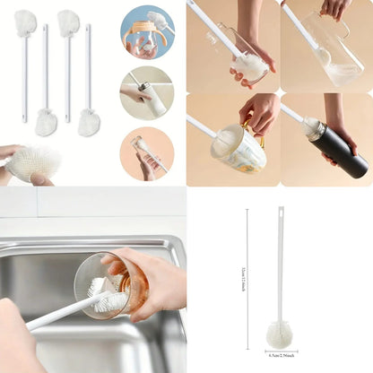 Multifunctional Silicone Bottle Brush - Eco-Friendly, Flexible, and Durable Cleaning Brush for