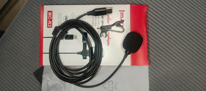 Jmary TikTok Type-c Lavalier Microphone with Clip Compatible Mobile, Laptop Tab