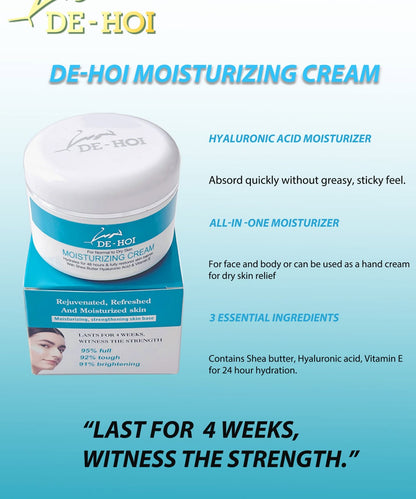 DE-HOI Moisturizing Cream, 100g, Rejuvenated, Refreshed, Brightening