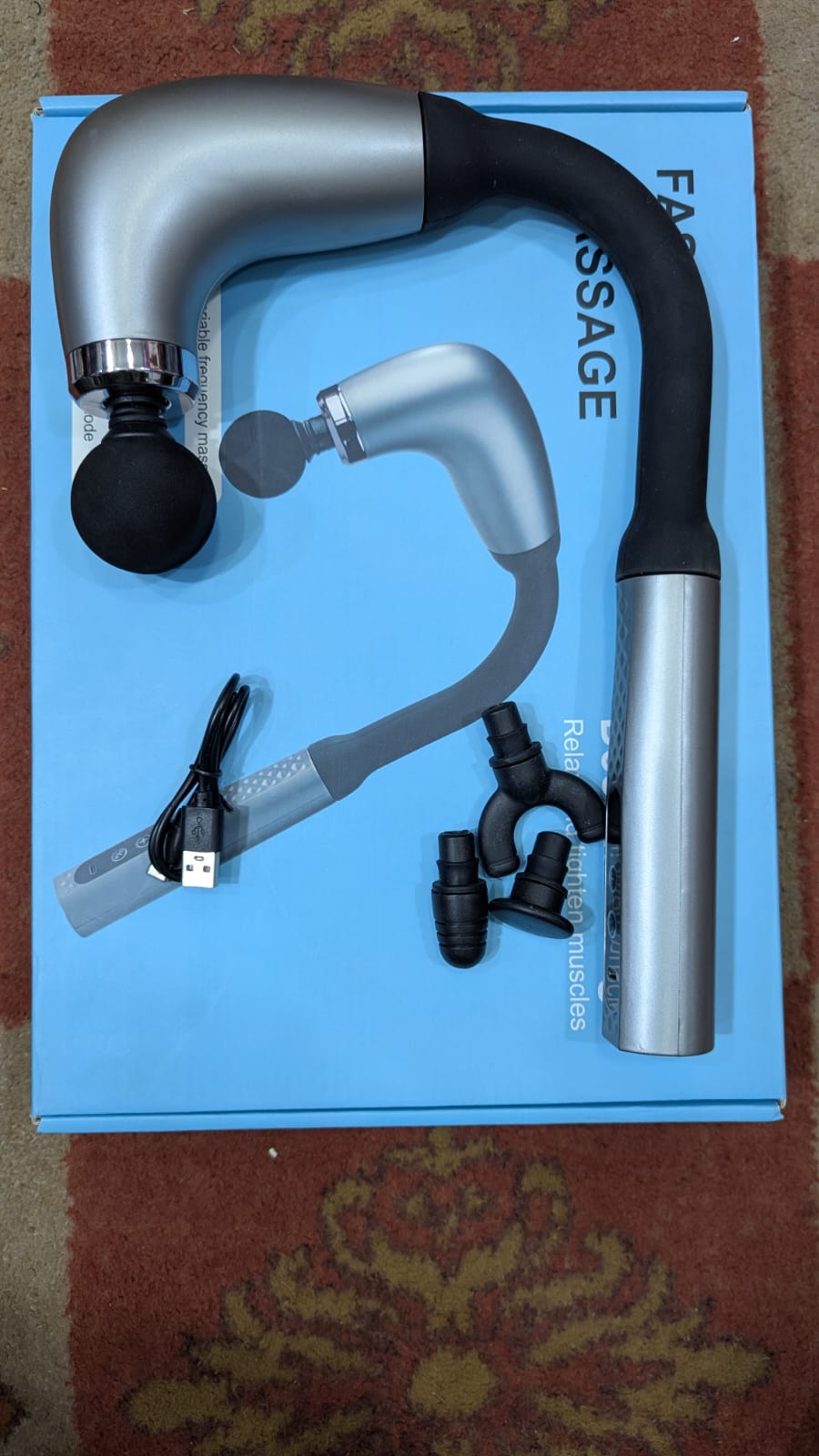 Handle Elbow Fascial Massage Gun Deep Muscle Relaxation &amp; Vibration Therapy