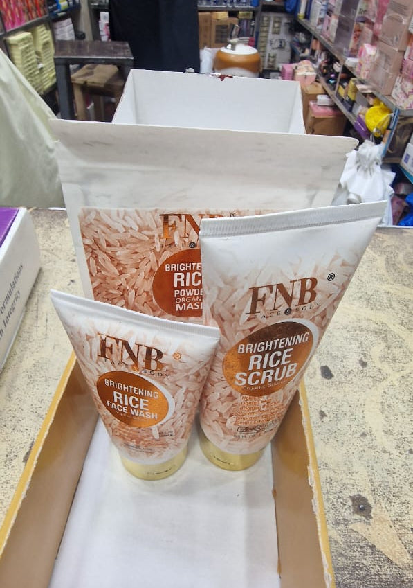 FNB Rice [3 in 1] Whitening Brightening Glow Kit | Home Facial