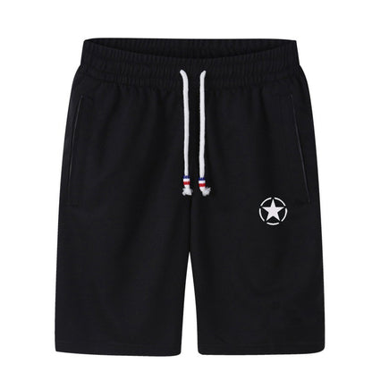 Black Quick Dry Shorts with Star Logo | Black Color | MEN