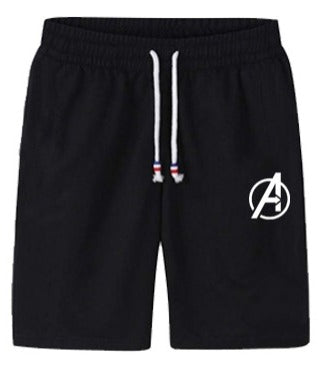 Avengers Logo Jersey Shorts for MEN | Black | Gym, Sports &amp;