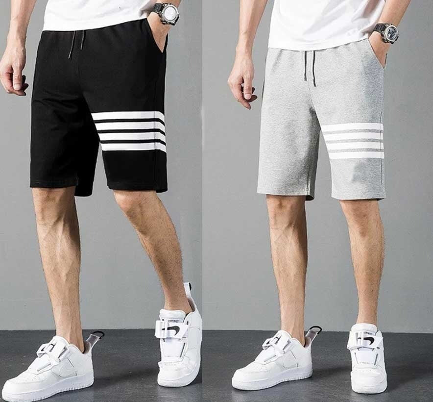 [Pack Of 2] Shorts COTTON JERSEY FABRIC FOR SUMMER | Jersey Shorts