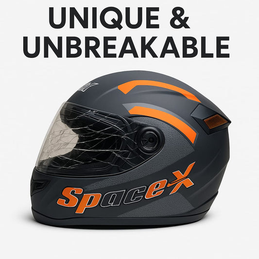 Unbreakable Space X Helmet Ride Safe, Ride Bold (Medium)