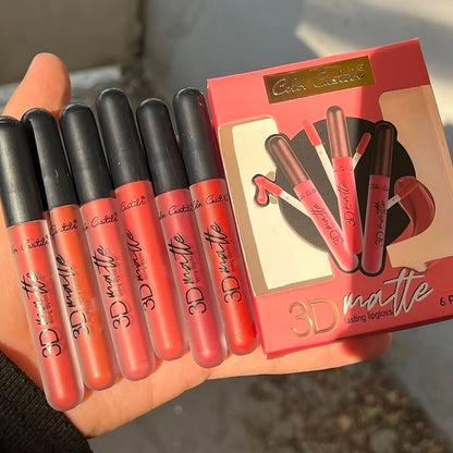 Color Castle 3D Matte Long Lasting Lipgloss [Pack of 6] | 3D