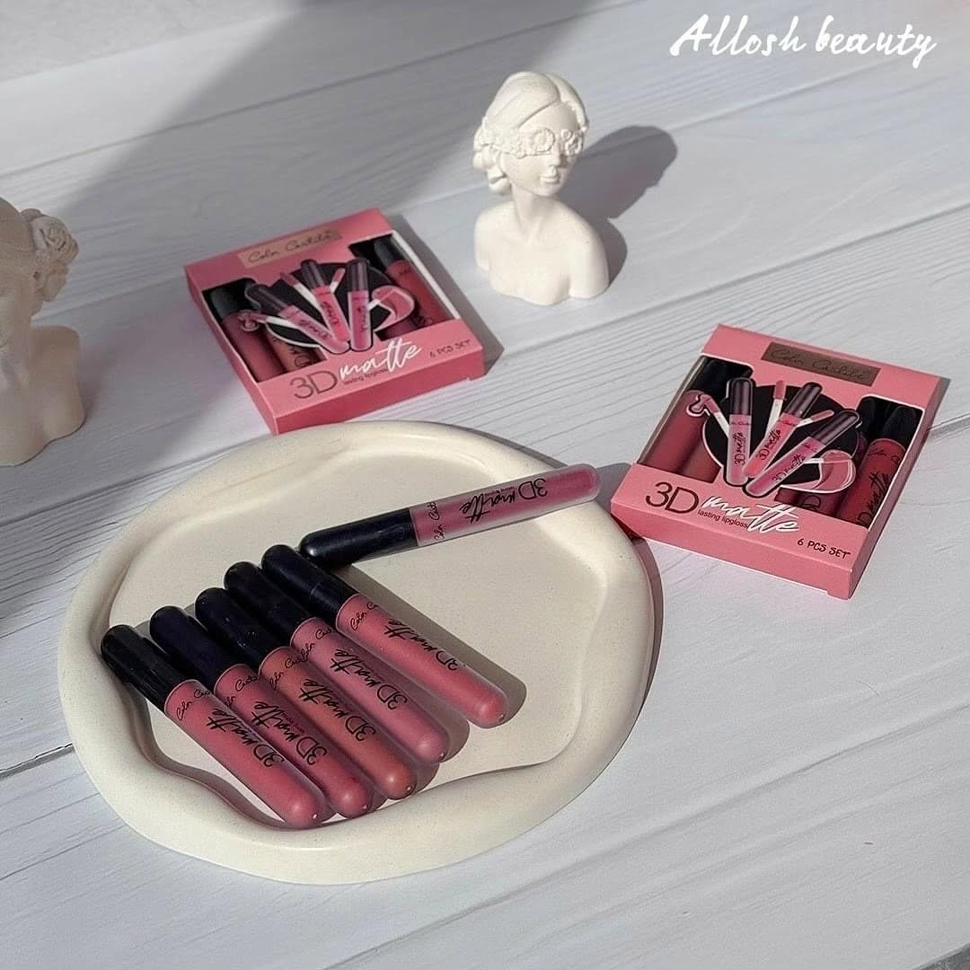 Color Castle 3D Matte Long Lasting Lipgloss [Pack of 6] | 3D