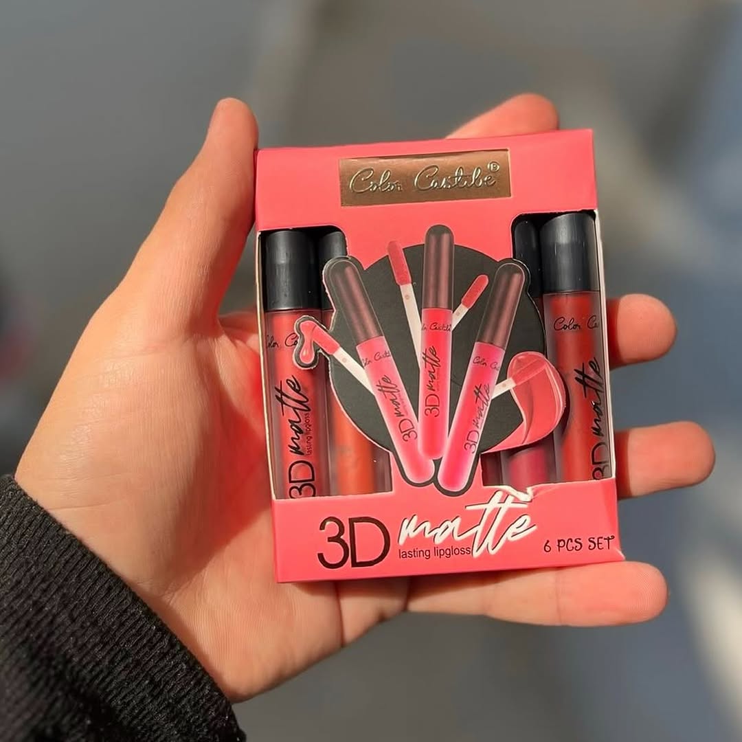 Color Castle 3D Matte Long Lasting Lipgloss [Pack of 6] | 3D