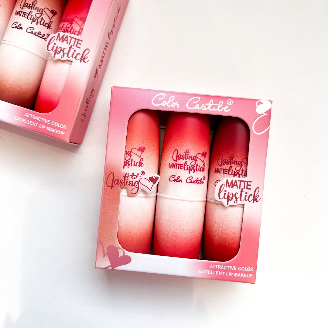 Color Castle High Coverage &amp; Long Lasting Lipstick [Pack of 3] |