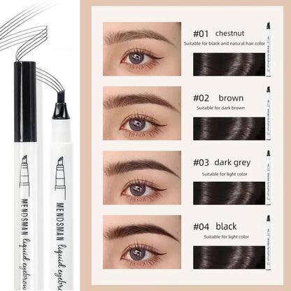 4 Tip Waterproof Eyebrow Pen | Waterproof Tattoo Tint Fine Sketch Liquid
